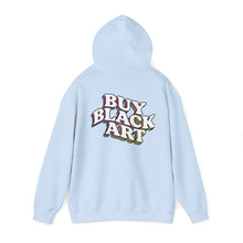 Load image into Gallery viewer, BUY BLACK ART HOODIE - BABY BLUE