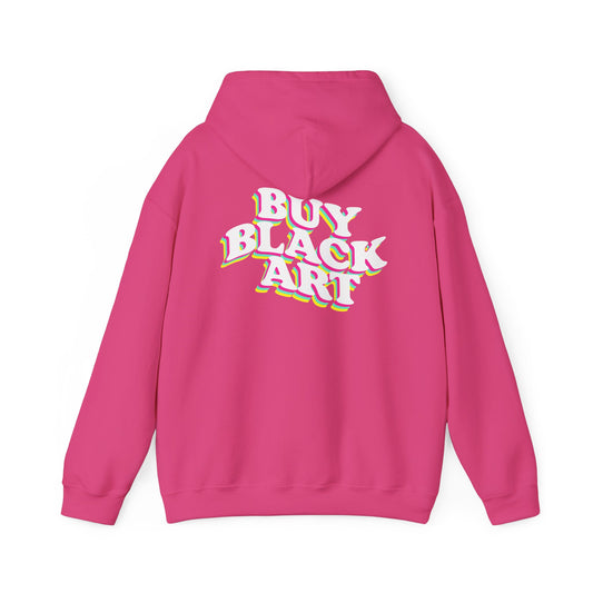 BUY BLACK ART HOODIE - CELEBRATION PINK