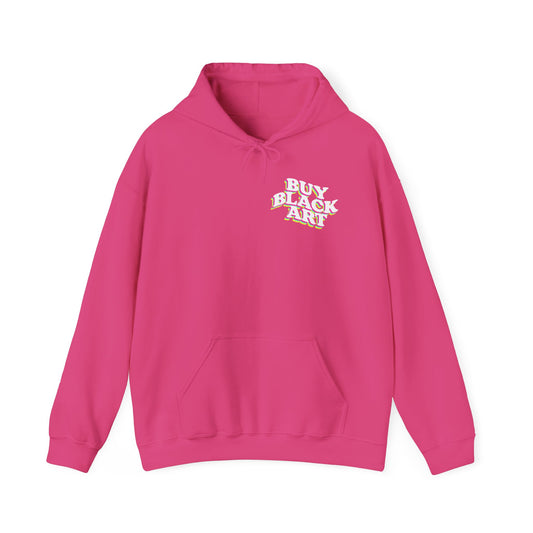 BUY BLACK ART HOODIE - CELEBRATION PINK