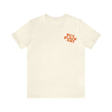 Load image into Gallery viewer, Buy Black Art Tshirt - Cream &amp; Tangerine
