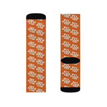 Load image into Gallery viewer, Buy Black Art Socks - Tangerine
