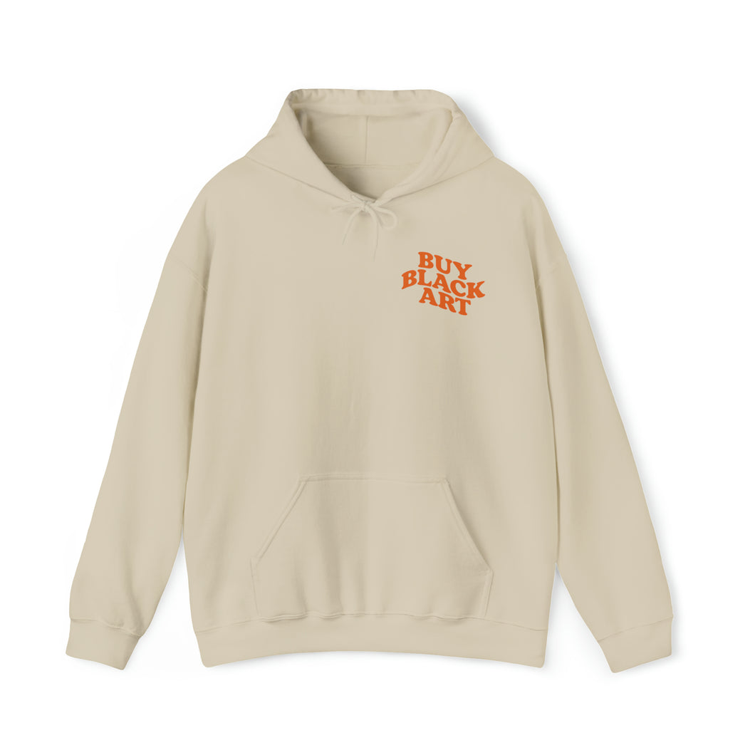 Buy Black Art Hoodie - Cream & Tangerine