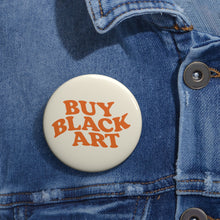 Load image into Gallery viewer, Buy Black Art - Cream &amp; Tangerine - Pin Button
