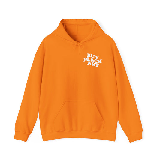 BUY BLACK ART HOODIE - TANGERINE
