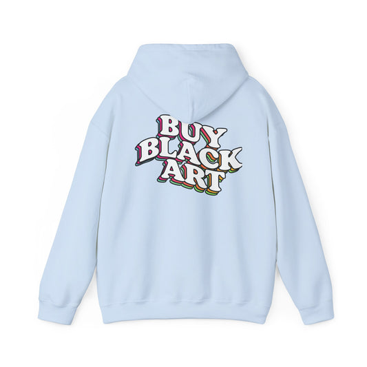 BUY BLACK ART HOODIE - BABY BLUE