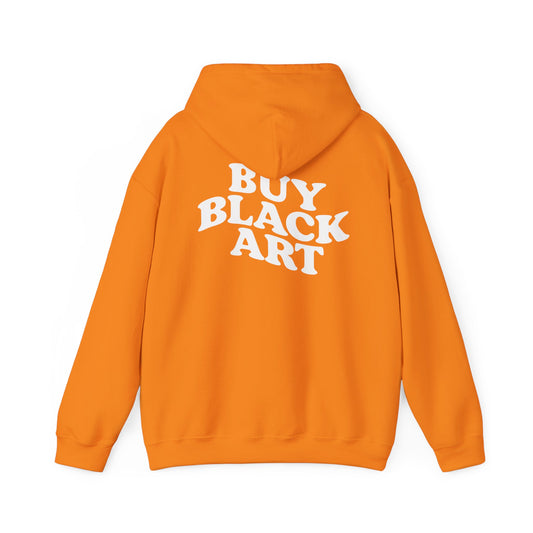 BUY BLACK ART HOODIE - TANGERINE