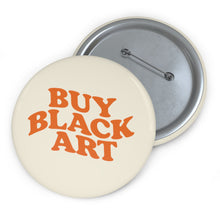 Load image into Gallery viewer, Buy Black Art - Cream &amp; Tangerine - Pin Button
