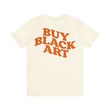 Load image into Gallery viewer, Buy Black Art Tshirt - Cream &amp; Tangerine
