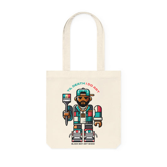 TIL DEATH I DO ART | Official Black Boy Art Show Tote Bag | LIVE SHOW