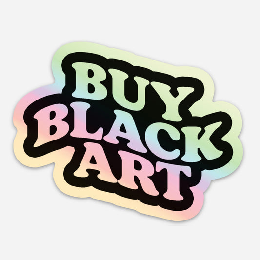 BUY BLACK ART STICKER - HOLOGRAPHIC
